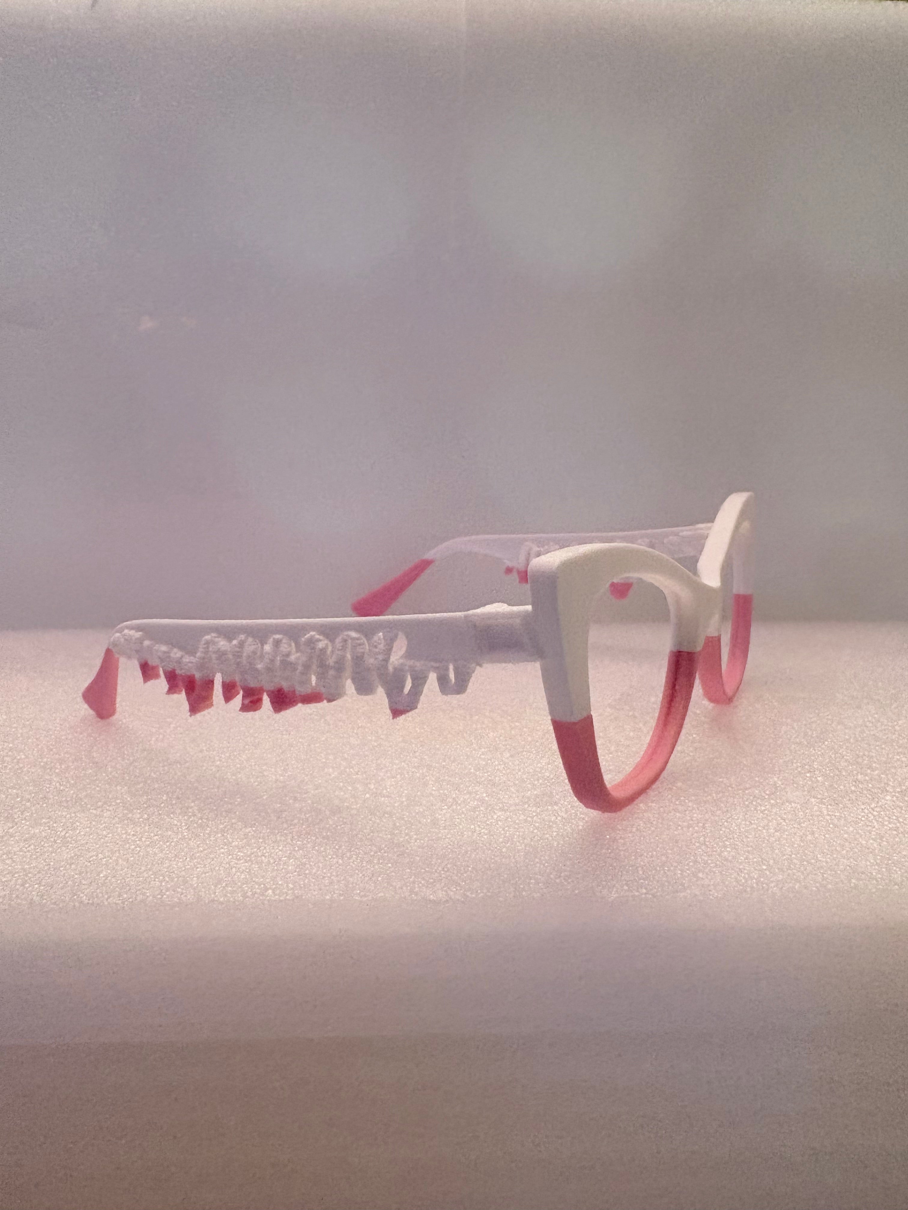 Pink+White Cat Eye